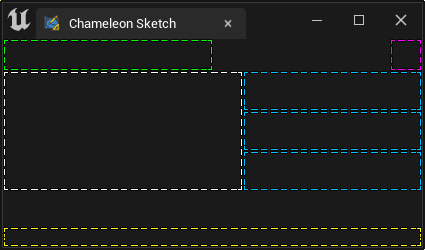 Complex layout example with 'Aligns' and 'Auto Height/Width'