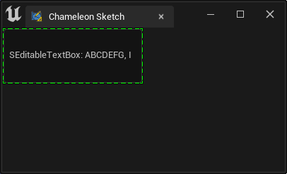 A snapshot of SBox with fixed size limited by the 'WidthOverride' field