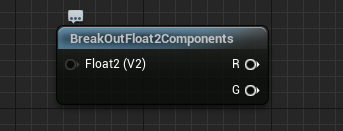 An image of the Break Node in the Material Editor of Unreal Engine
