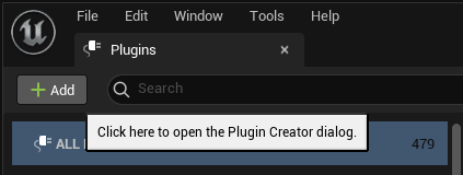 Snapshot showing 'Add plugin button'