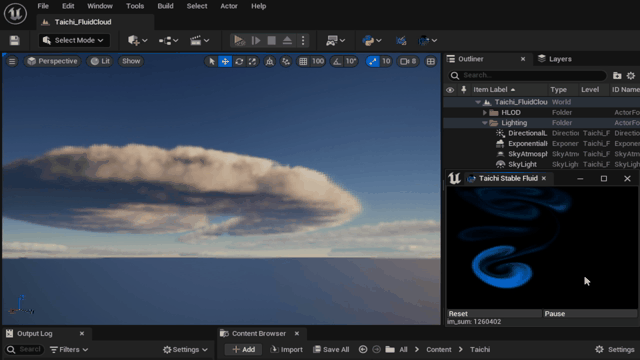 GIF of painting clouds with stable fluid simulation