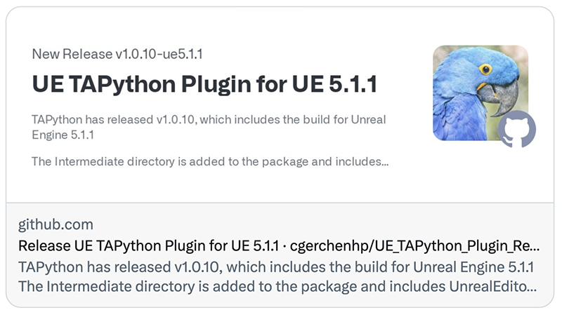 Unreal Logo With TAPython 5.1.1