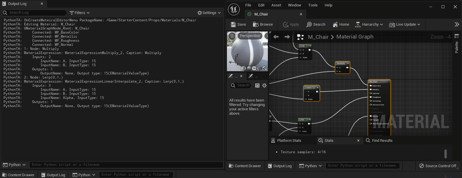 print out material nodes in unreal engine